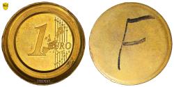 World Coins - Trial euro Trial strike - 1 euro uniface - Reverse - PCGS SP 65