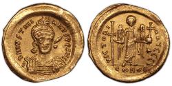 Ancient Coins - Justinian I Gold Solidus Constantinople - Pedigree Maison Platt 1972