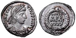 Ancient Coins - Constantius II  Silver Siliqua - Arles