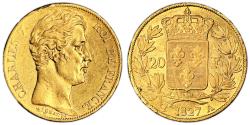 World Coins - Charles X Gold - 20 Francs Or - 1827 A Paris - 154 044 examples