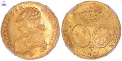 World Coins - Louis XVI Gold - Double Louis d'or au buste habillé - 1778 W Lille Var 8/7 - NGC MS 62