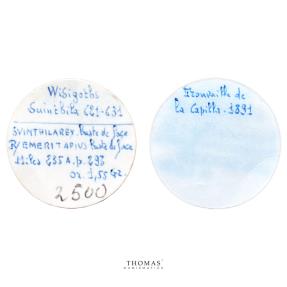 World Coins - Spain Visigoths Suinthila - Gold Tremissis - Emerita - La Capilla Hoard 1891