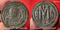 ANASTASIUS 491-518 AD - AE Follis, M = 40 NUMMI, Constantinopel