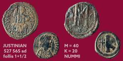 ANASTASIUS 491-518 AD - AE Follis, M = 40 NUMMI, Constantinopel