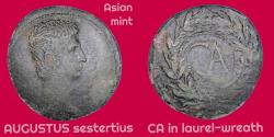 AVGVSTVS (27 BC - AD 14) - portrait-SESTERTIUS of the first emperor - in his own reign / lifetime - is quite rare - VF - good in hand