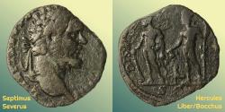 Ancient Coins - SEPTIMUS SEVERUS (193-211 AD) - SESTERTIUS - HERCULES and LIBER / BACCHUS - VF
