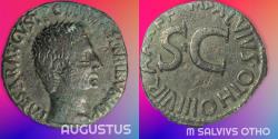 Ancient Coins - AUGUSTUS  (27 BC-14 AD) - AS - GOOD PORTRAIT - moneyers series - VF/gVF