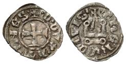World Coins - Duchy of Athens. Guy I de la Roche (1280–1287). Denier (Silver)