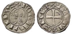 World Coins - Antioch Principality. Bohemond III (1163 – 1201). Denier (silver)
