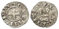 World Coins - Achaia Principality. Wilhelm of Villehardouin (1246 – 1278). Denar (Silver). Princeps type
