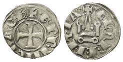 World Coins - Achaia Principality. Wilhelm of Villehardouin (1246 – 1278). Denar (Silver)