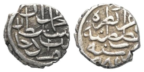 World Coins - Ottoman Turkey Mehmed II (1444; 1451-1481) Akce (Silver) Type 5 Kostantiniye 885H. XF