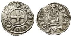 World Coins - Achaia Principality. Charles II. of Anjou (1285 - 1289 AD). Denier (silver)