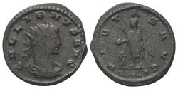 Ancient Coins - Gallienus (253 - 268 AD). Antoninianus (billon), 266 AD, Antioch. Emperor sacrifing