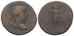 Ancient Coins - Hadrianus (117-138 AD). Dupondius (brass), 119-121 AD, Rome