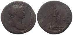 Ancient Coins - Traianus (98-117 AD). Sestertius (bronze), 103-111 AD, Rome