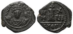 Ancient Coins - Mauricius Tiberius (582–602 AD). Dekanummion. 597/598 AD (Year 16). Antiochia (Theoupolis)