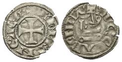World Coins - Achaia Principality. Charles II. of Anjou (1285 - 1289 AD). Denier (silver)