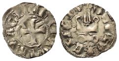 World Coins - Achaia Principality. Maud of Hainaut (1316 – 1318). Denier (silver)