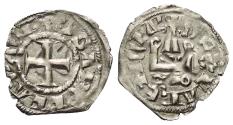 World Coins - Achaia Principality. Isabella (1297–1301). Denier (Silver)