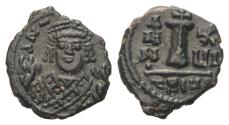 Ancient Coins - Mauricius Tiberius (582–602 AD). Dekanummion. 597/598 AD (Year 16). Antiochia (Theoupolis)