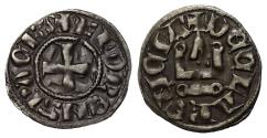 World Coins - Achaia Principality. Florent (1289 – 1297). Denier (silver)