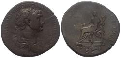 Ancient Coins - Traianus (98-117 AD). Sestertius (bronze), 114-117 AD, Rome