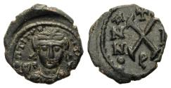 Ancient Coins - Mauricius Tiberius (AD 582–602). Decanummium. Antioch (Theoupolis)