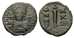 Ancient Coins - Justin II (AD 565–578). Decanummium. AD 565/566 (Year 14). Antioch (Theoupolis)