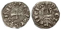World Coins - Achaia Principality. Philip of Tarent, Despot of Romania (1306–1313). Denier (Silver). De Clarencia