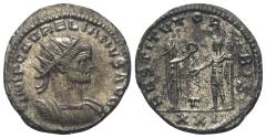 Ancient Coins - Aurelianus (270 - 275 AD). Antoninianus (billon), 274 AD, Antioch. Woman and emperor