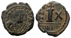 Ancient Coins - Mauricius Tiberius (582–602 AD). Decanummium. 591/592 AD. Antiochia (Theoupolis)