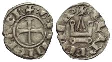 World Coins - Achaia Principality. William of Villehardouin (1246 – 1278). Denier (silver). Princeps type