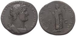 Ancient Coins - Hadrianus (117-138 AD). Sestertius (bronze), 121-122 AD, Rome