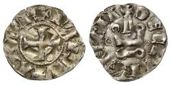 World Coins - Achaia Principality. Maud of Hainaut (1316 – 1318). Denier (silver)