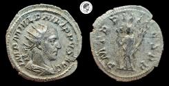 Ancient Coins - Philip I AR Antoninianus. Rome mint. 244-249 AD. Very Fine.