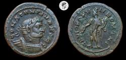 Ancient Coins - Constantius I, as Caesar, AE Follis. London mint. 305-306 AD. VF.
