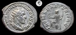 Ancient Coins - Philip I. AR Antoninianus. Rome mint. 244-249 AD. Nice cabinet tone. Very strong portrait. Very Fine.