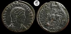 Ancient Coins - Constantius Gallus, as Caesar, AE Centenionalis. 351-354 AD. Constantinople mint. Nice green patina. aVF.