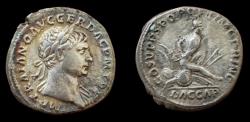 Ancient Coins - Trajan AR Denarius. Rome Mint. 107-108 AD. Extremely Fine.