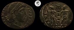 Ancient Coins - Constantius II. AE Follis. Constantinople mint. 337-361 AD. Very Fine.