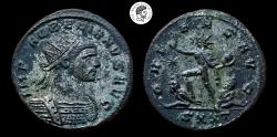 Ancient Coins - Aurelian AE Antoninianus. Ticinum mint. 270-275 AD. Nice details, some silvering remaining. VF.