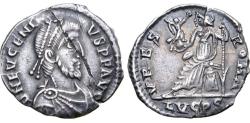 Ancient Coins - Eugenius AR Siliqua. Lugdunum, AD 392-394.
