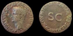 Ancient Coins - Germanicus AE As. Rome mint Under Caligula Circa 37-38 AD. VF.