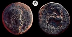 Ancient Coins - Iberia, Castulo. AE As. 130-100 BC. VF.