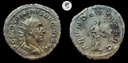 Ancient Coins - Trajan Decius AR Antoninianus. Rome mint, 249-251 AD. aVF.