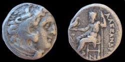 Ancient Coins - Alexander III, AR drachm. Kolophon mint.  310-301 BC. Fine.