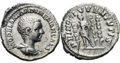 Ancient Coins - Diadumenian, AR Denarius. Rome mint, as Caesar. 217-218 AD. Near EF. Scarce!