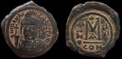 Ancient Coins - MAURICE TIBERIUS. 582-602 AD. Æ Follis. aVF.