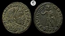 Ancient Coins - Constantine I, 307/310-337. AE Follis. Ostia mint, 312-313. Green patina, some deposits. Very Fine.